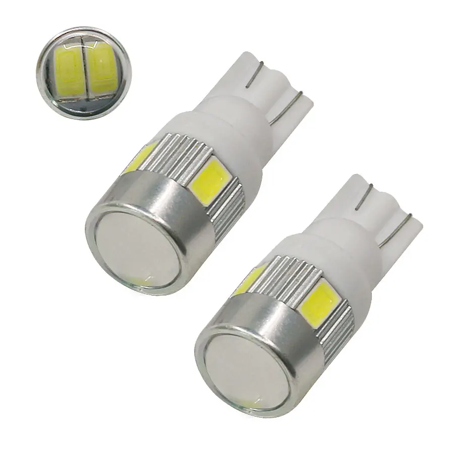

10-100 шт. T10 5630 5730 6SMD W5W 168 194 светодиодный Клин светильник боковые лампочки для хвоста автомобиля светильник парковка купол двери светильник бе...