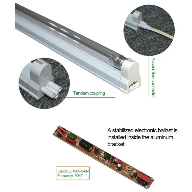 6 Вт 8 УФ лампа трубка кварцевый бактерицидный дезинфекция 110 В 220