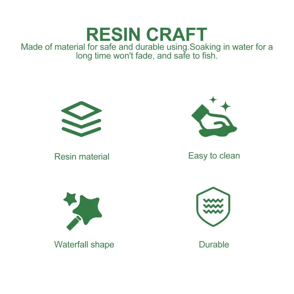 

1pc Fish Tank Landscaping Water Quicksand Waterfall Resin Rockery Landscaping Decoration Creative Aquarium Ornament