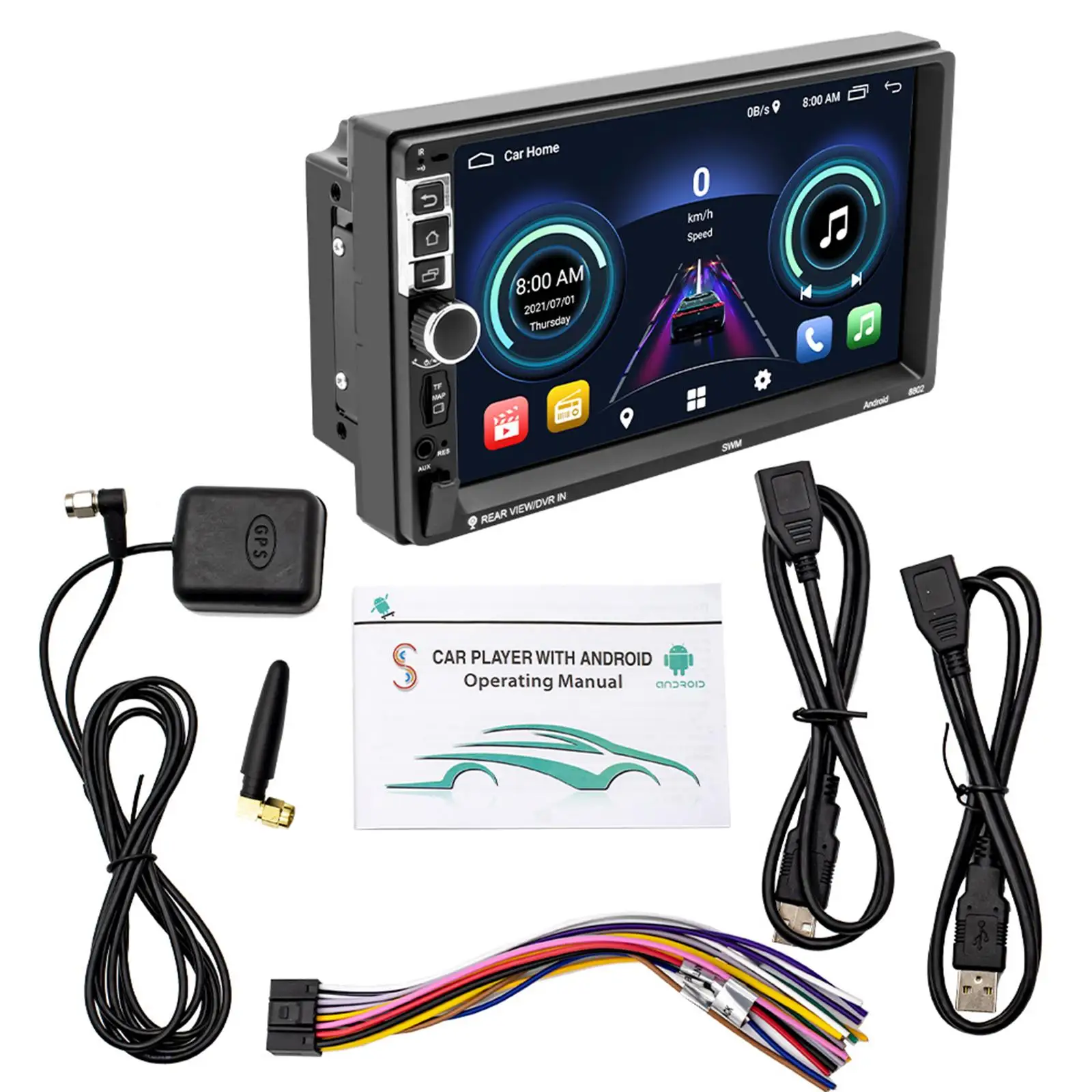 

Автомобильный стереопроигрыватель с двумя Din-разъемами, GPS-навигацией, USB
