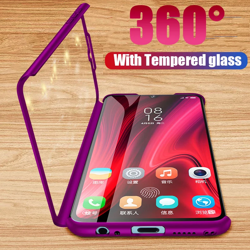360 Полное покрытие стеклянный чехол для телефона Samsung Galaxy M10 M20 A50 A30 A70 A40 A60 A20 A10 M30 S10