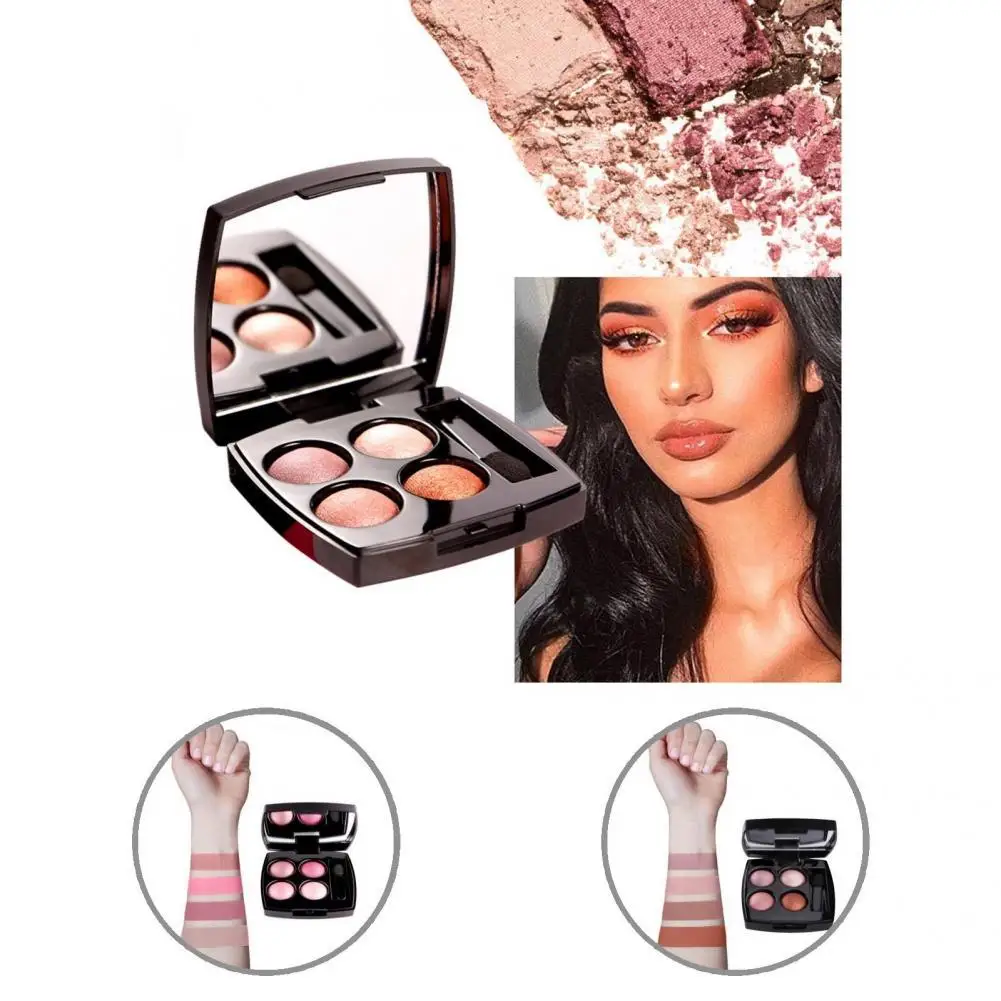 Профессиональная Красивая перламутровая палитра теней для век 4 цветов девушек |