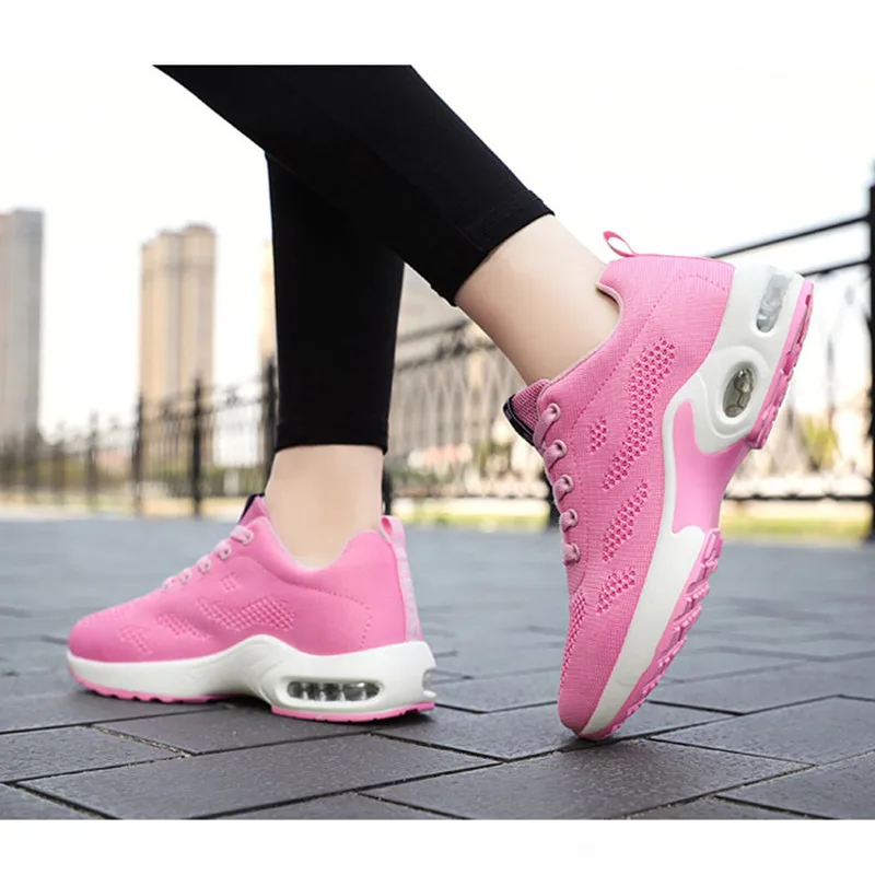 Spring/Autumn The New All-match Casual 2021 Women Shoes Mesh (Air mesh) Round Toe Lace-up Fashion Breathable High Quality Solid