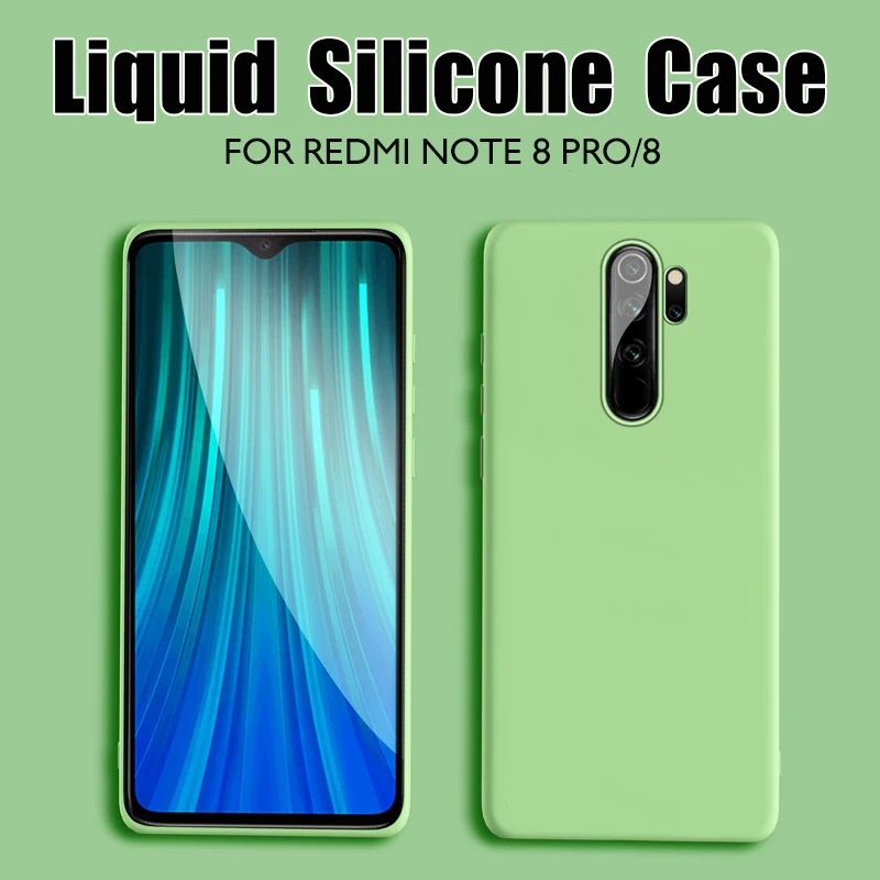 Case for Xiaomi Redmi Note 8 Pro Soft Liquid Silicone Slim Full Cover on Xiomi Note8 Note8Pro Phone Cases |