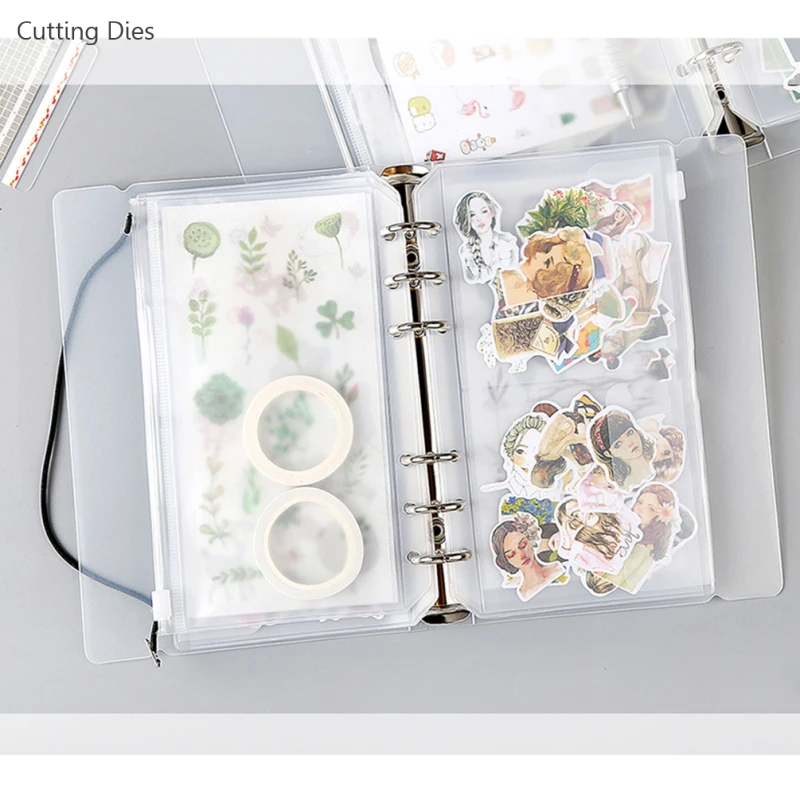 2019 A5 A6 прозрачные цветные Внутренние листы из ПВХ фотоальбом альбом для