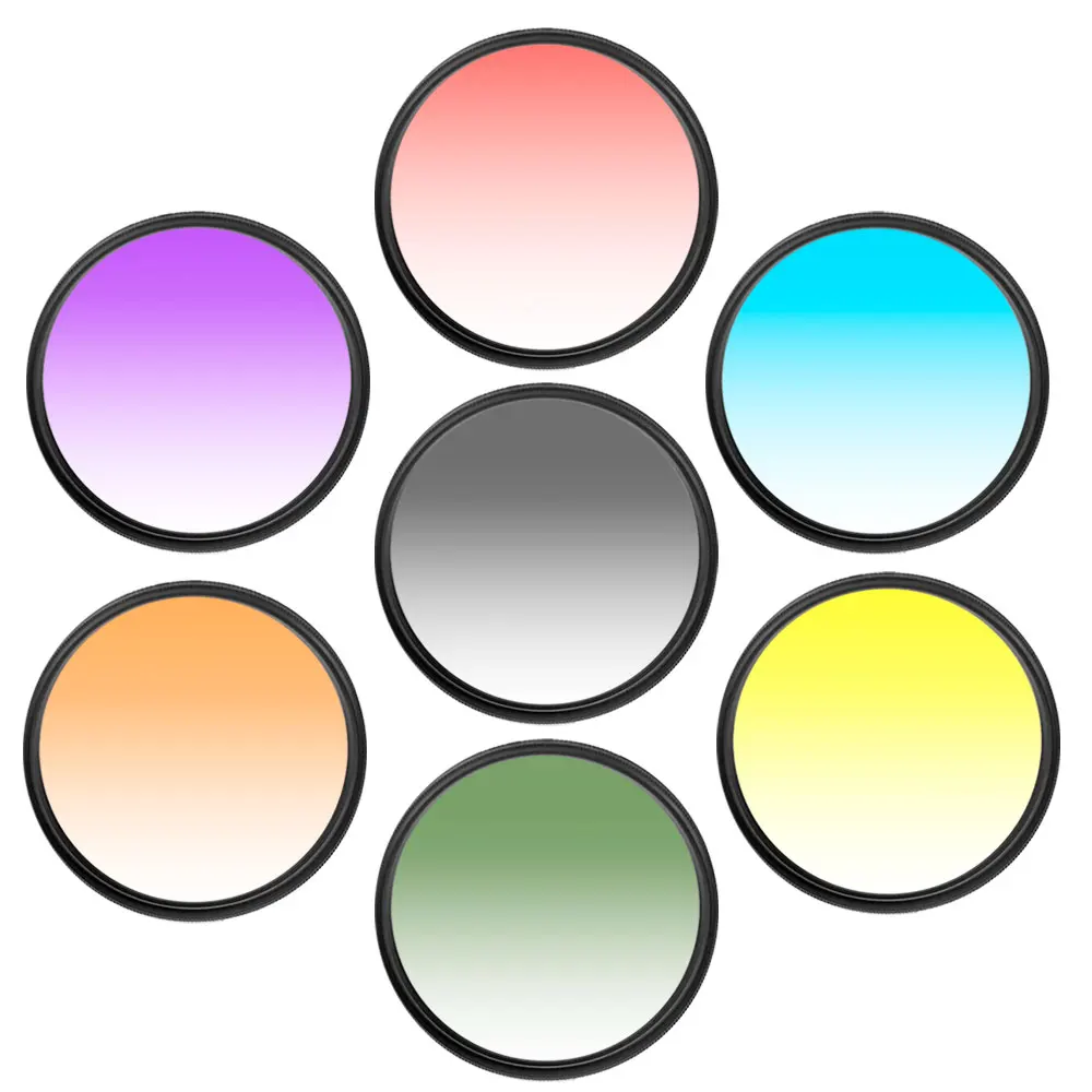 

Ultra Slim Graduated Color Filter 37 40.5 43 46 49 52 55 58 62 67 72 77 82mm Red Purple Filter for Canon for Nikon