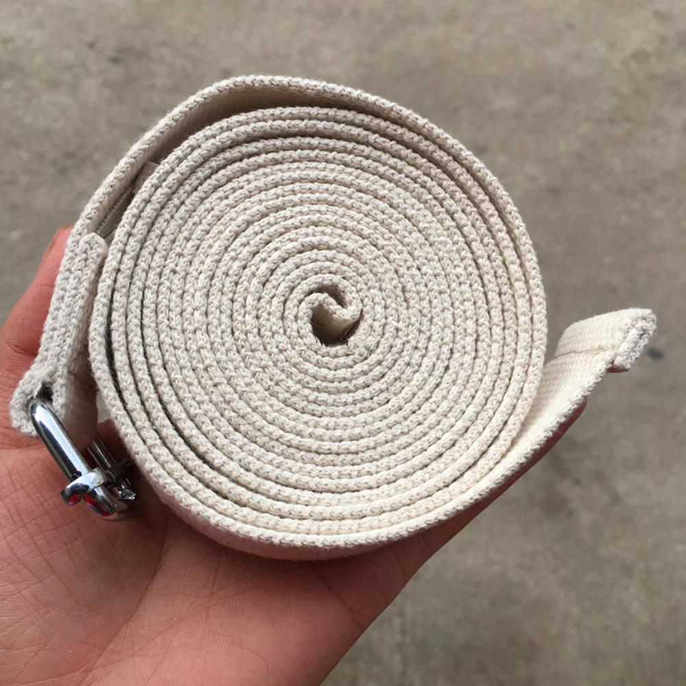 

Natural Cotton Thick Stretch Belt Shoulder Stretch Belt Chest Yoga Auxiliary Belt(White)