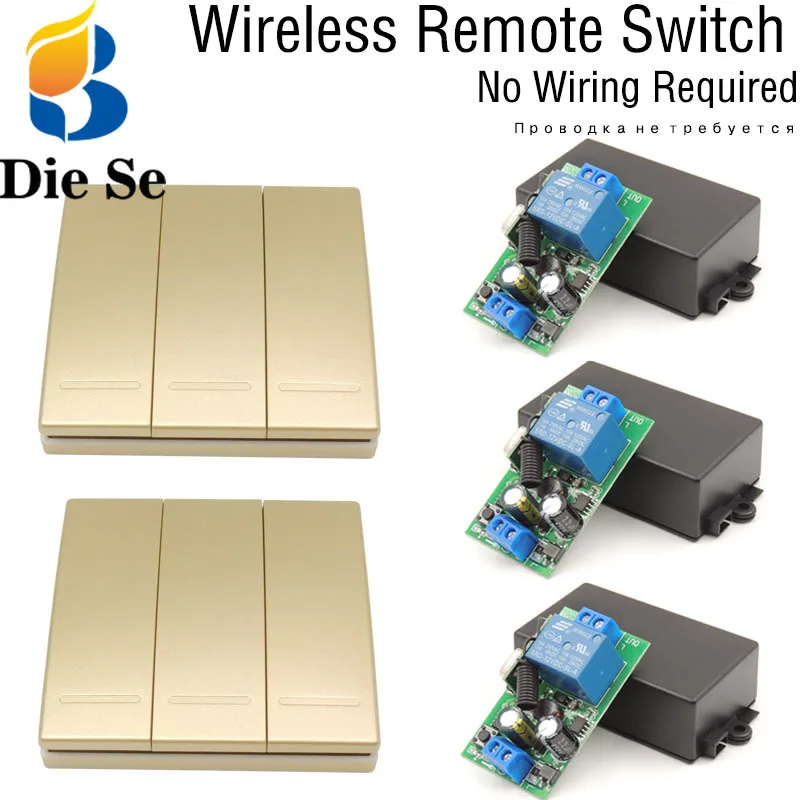 Настенная панель лампы беспроводной переключатель дистанционное управление AC 85V