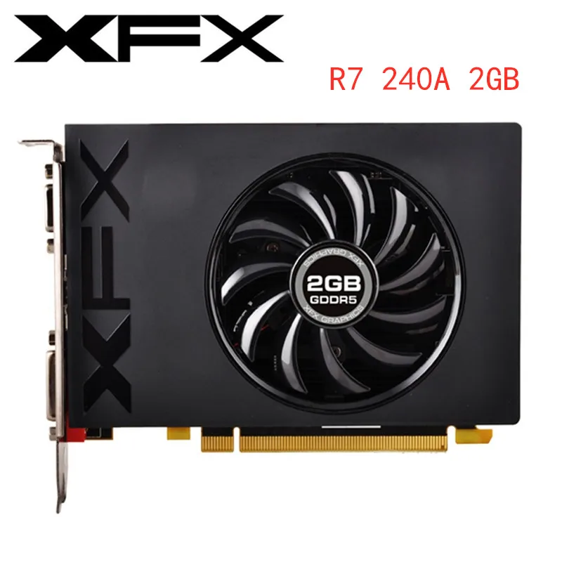 Б/у видеокарты XFX Radeon R7 240A 2 Гб GPU для AMD R7240A GDDR5 128bit графический экран карты