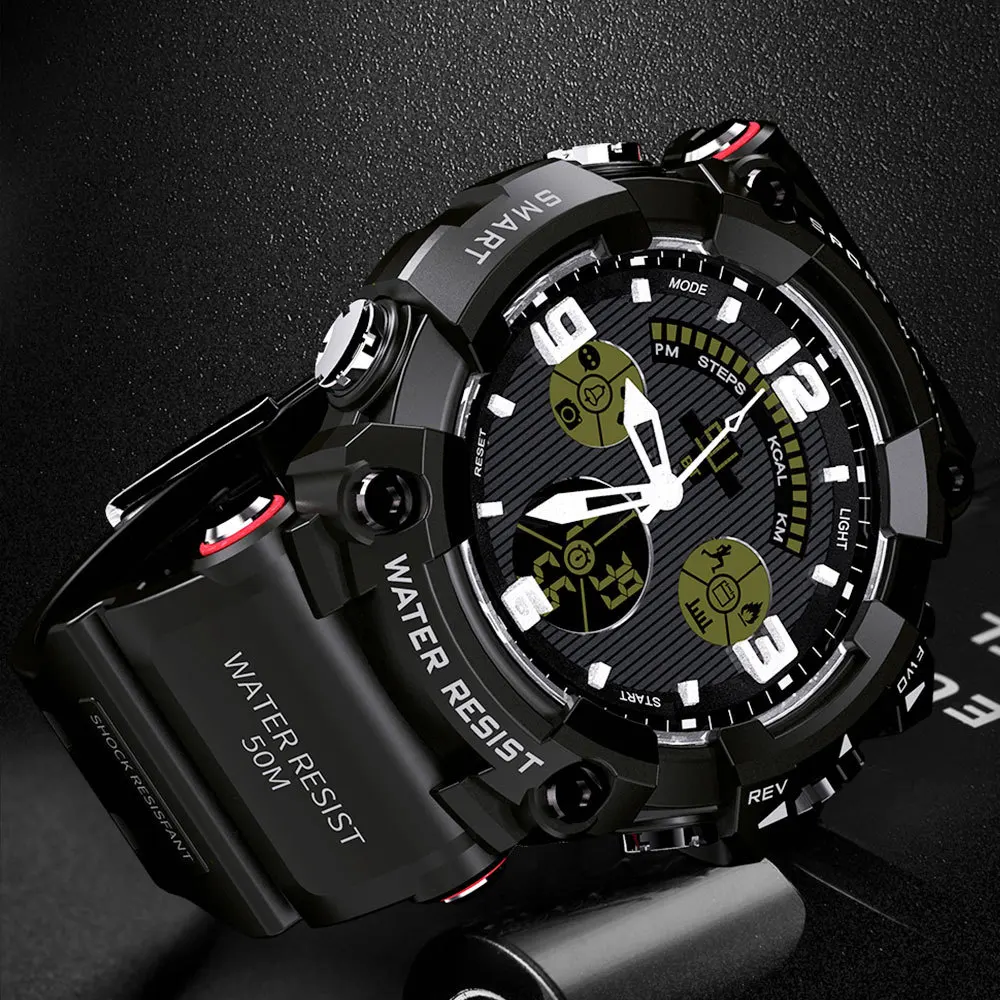 New Men's Quartz Outdoor Sports Watch Support Mobile Phone Bluetooth Pedometer Christmas Gift Birthday Gift