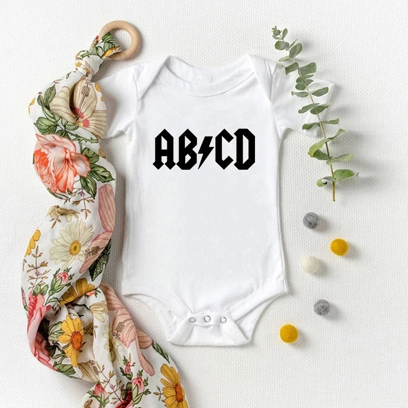 

Комбинезон ABCD для мальчиков и девочек, Повседневный, с забавными надписями