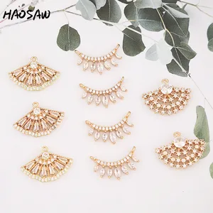 HAOSAW на выбор 4 шт.лот подвески из прозрачных кристалловподвески для сережекручная работадизайн веера ресницфурнитура для сережексамостоятельное изготовление