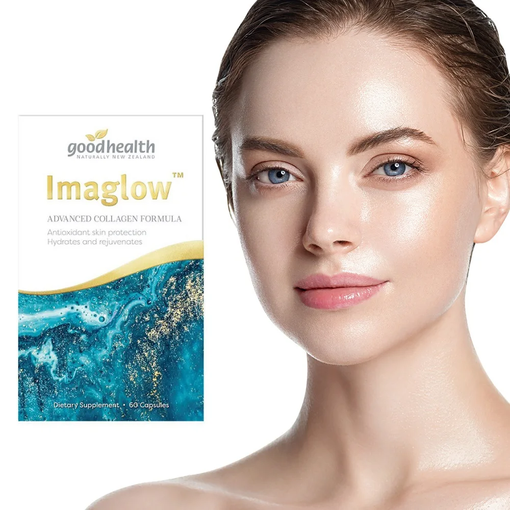 

NewZealand Good Health Imaglow Bio Marine Collagen 60 Tabelets Skin Protection Nutrition Pills Hair Nails Beauty Supplements