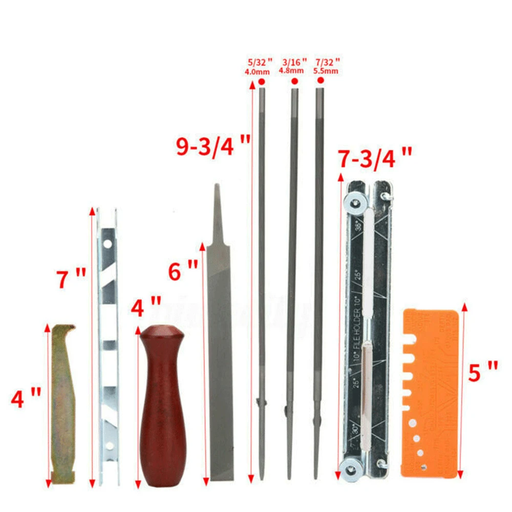 10pcs/set Special Household Hand Tools Chainsaw Sharpening File For STIHL Filing Kit Chain Sharpen Saw Files | Инструменты