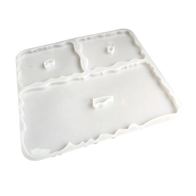 

DIY Epoxy Resin Mold Irregular Square Ornaments Home Decorations Silicone Mould Q0KE
