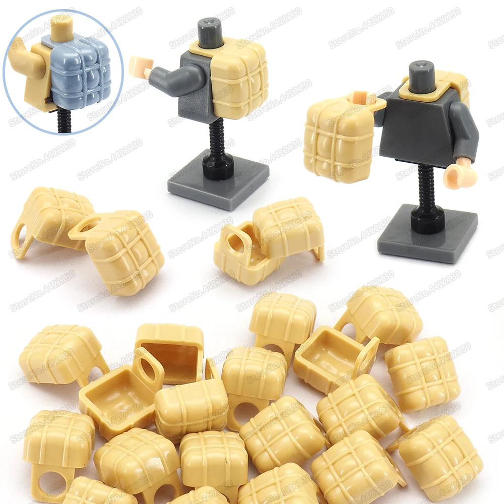 Военные фигурки поставка логистика рюкзак строительный блок Moc WW2 набор для