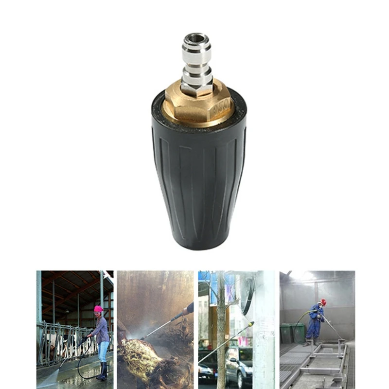 

High Pressure Rotating Nozzle Water Cleaning Tool Accessories with 1/4 Quick Connection Plug for Good Cleaning Effect