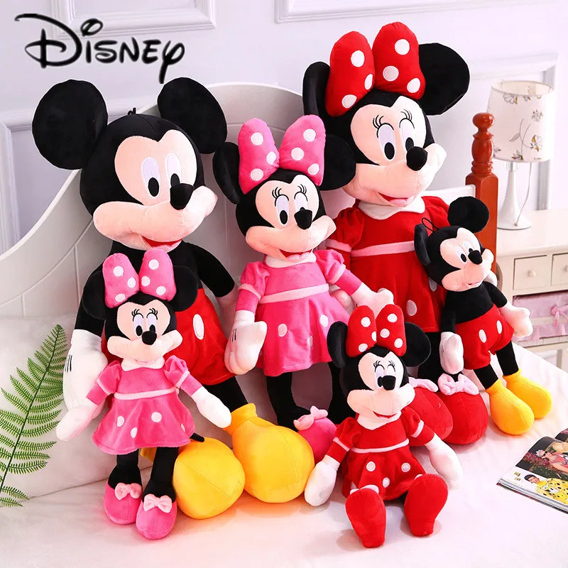 Новинка плюшевая игрушка Disney Микки и Минни 20/30/40 см мультяшное Аниме кукла для