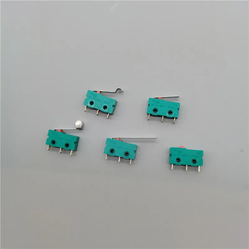 

5pcs Micro Mouse Microswitch Roller Arc Rod SPDT Quick Action 5A / 250V Nc-no-c 3-pin Travel Limit Switch with Pulley
