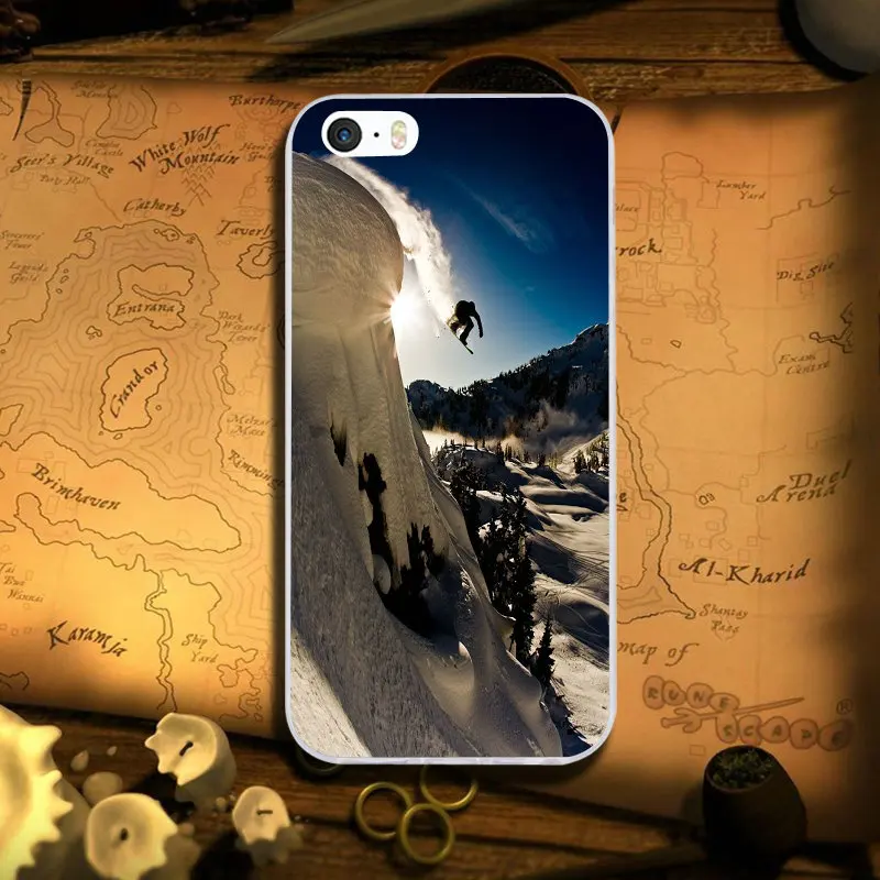 Экстремальные Сноубординг мягкие ТПУ Силиконовые прозрачные телефонные чехлы