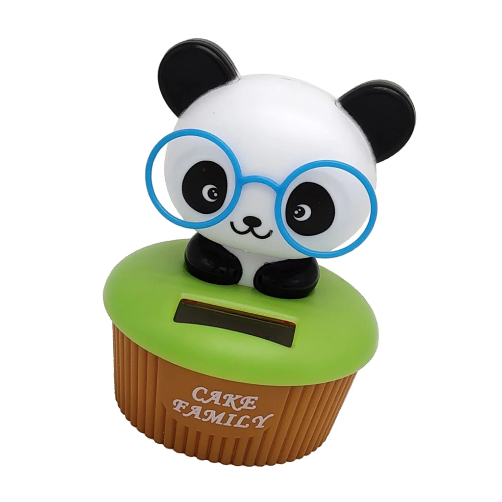 Cartoon Solar Powered Dancing Panda Animal Swing Figure Model Toy Dashboard Car Desk Decoration | Игрушки и хобби