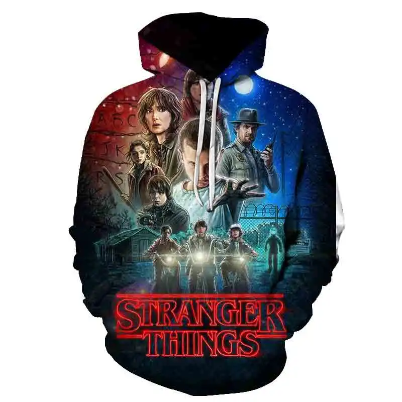 Stranger Thing s Новая мода 3D печатная белая мужская толстовка с капюшоном модная графическая Толстовка Повседневный Уличная пуловер хип хоп толстовки уличная одежда Stranger Thing - Цвет: Asian size 5201