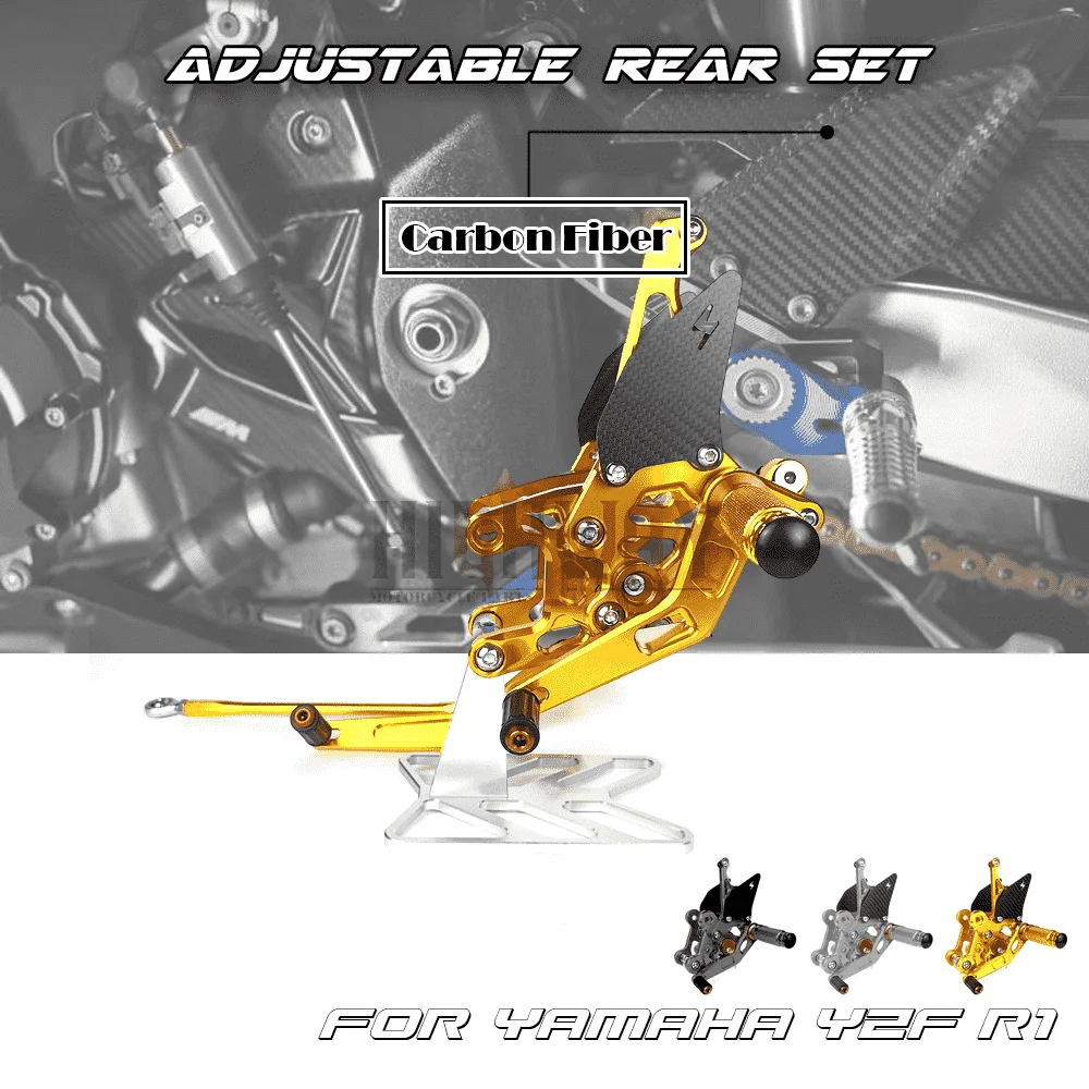 

Motorcycle Carbon Fiber & CNC Rear Set Footrest Pegs Rearset Accessories For HONDA CBR1000RR CBR 1000RR 2008-2011