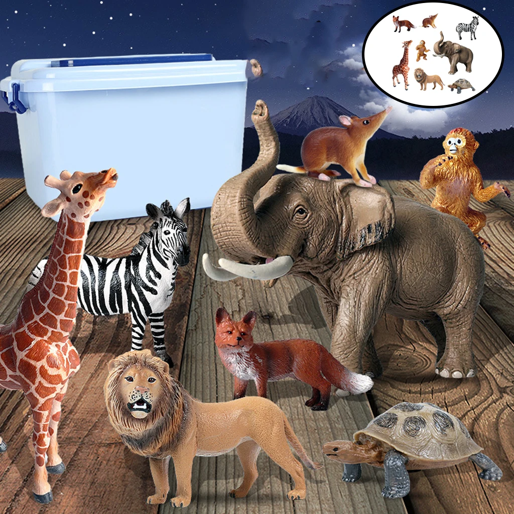 

8x Simulation PVC Animal Model for Kids Ages 3-8 Forest Miniature Figurines Kids Gifts