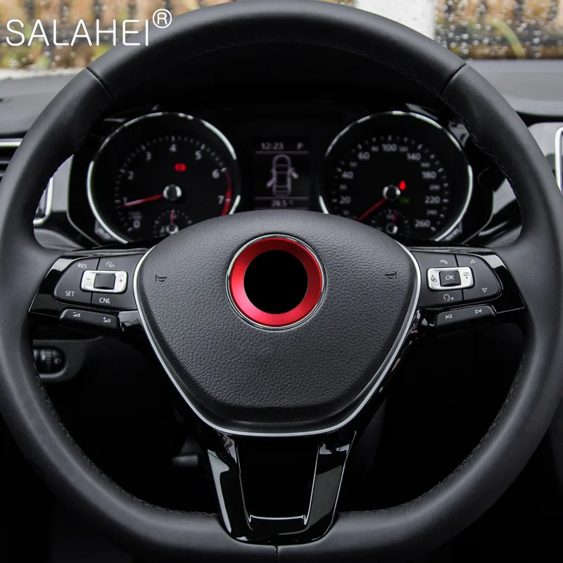 Новинка украшение на руль автомобиля кольцо-наклейка чехол для Volkswagen VW Golf 6 7 Polo CC