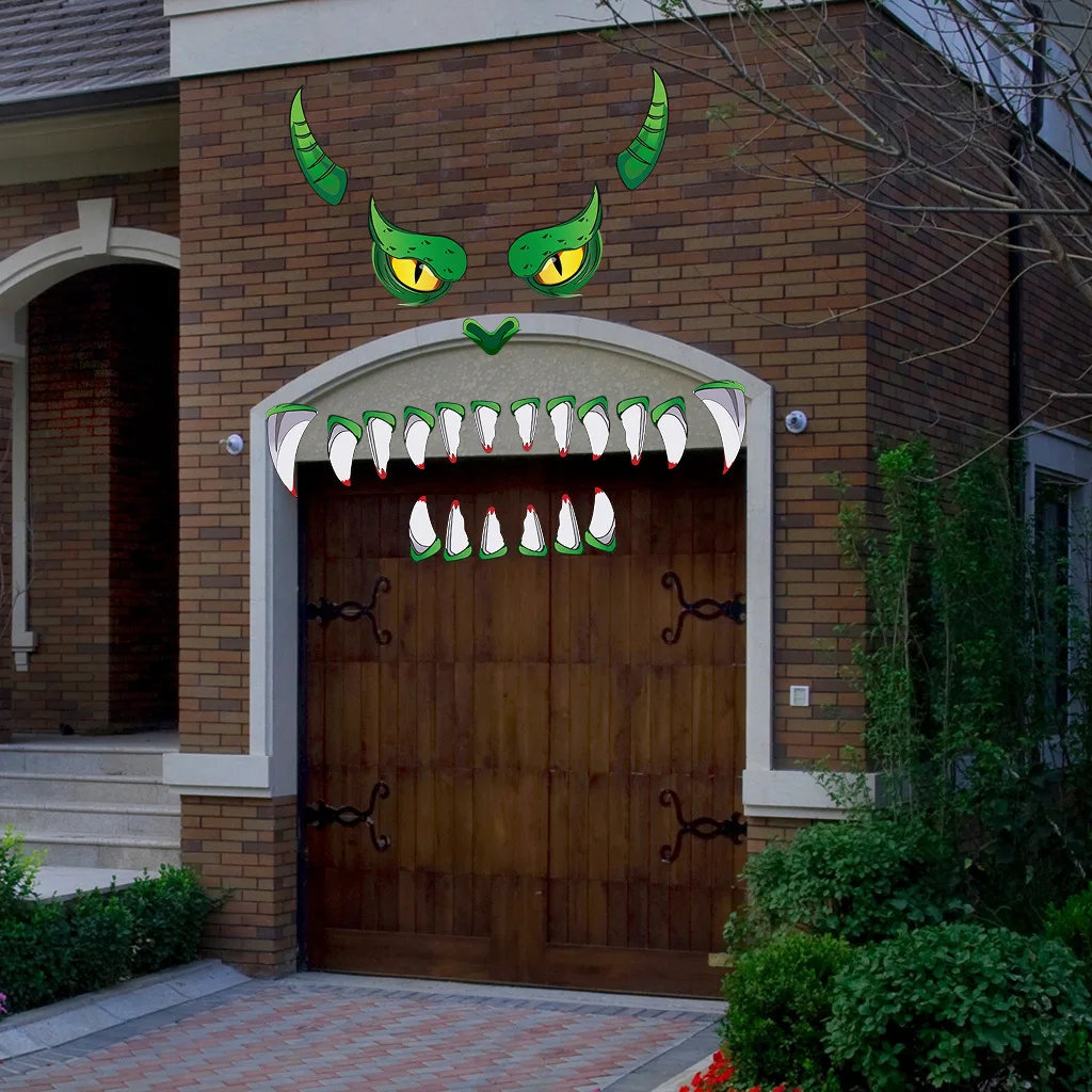 

Creative Halloween plastic eyes Halloween decoration Green monster door decor stickers wall stickers home decor