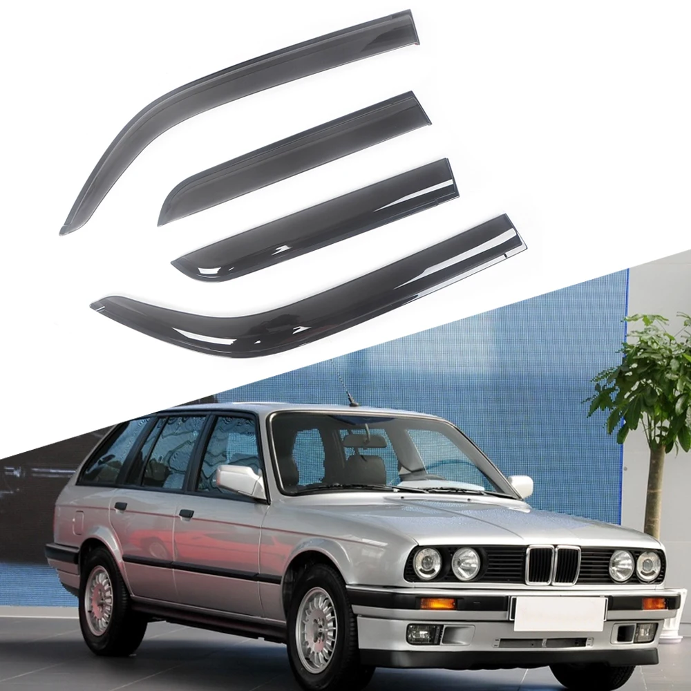 

Козырек для боковых окон автомобиля, черный затемненный козырек для BMW 3 серии E30 1982-1991