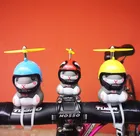 Симпатичный мультяшный велосипедный Звонок светильник лая модель хомяка с ручкой для шлема, светящийся рог для велосипеда, Аксессуары для мотоцикла, фиксированный Рог