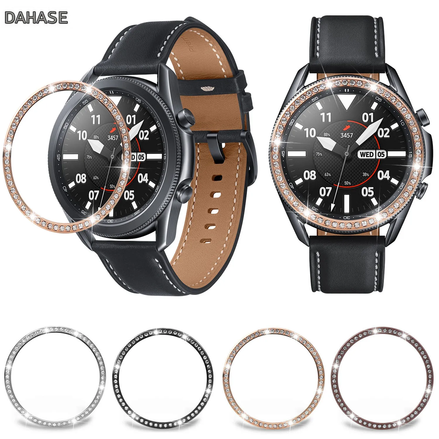 

Women Bling Diamond Protect Case For Samsung Galaxy Watch 3 41mm Cover Adhesive Bezel Frame