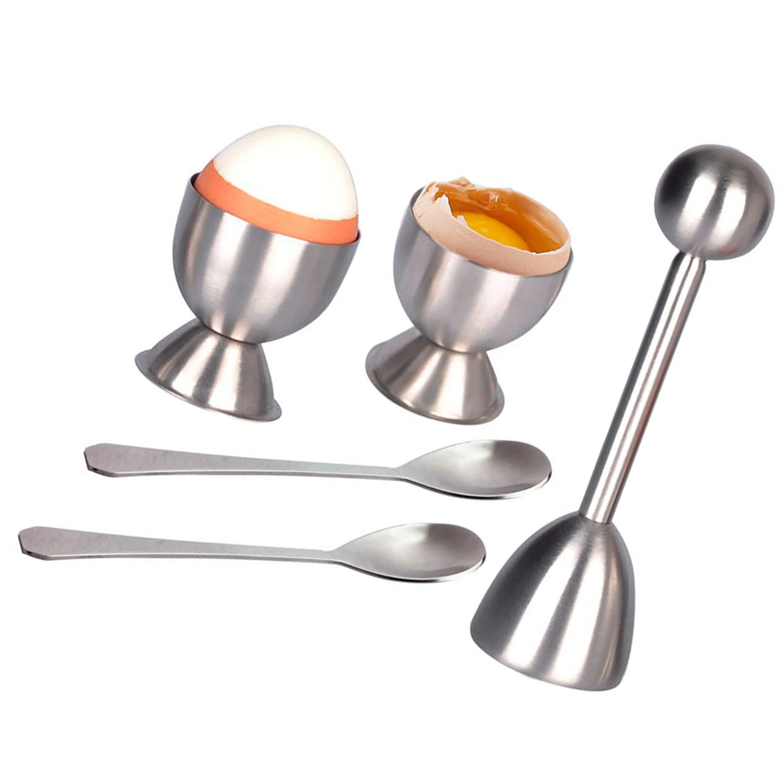 Инструмент для резки яиц верхушка яйца из нержавеющей стали 1 шт. + 2 чашки ложки