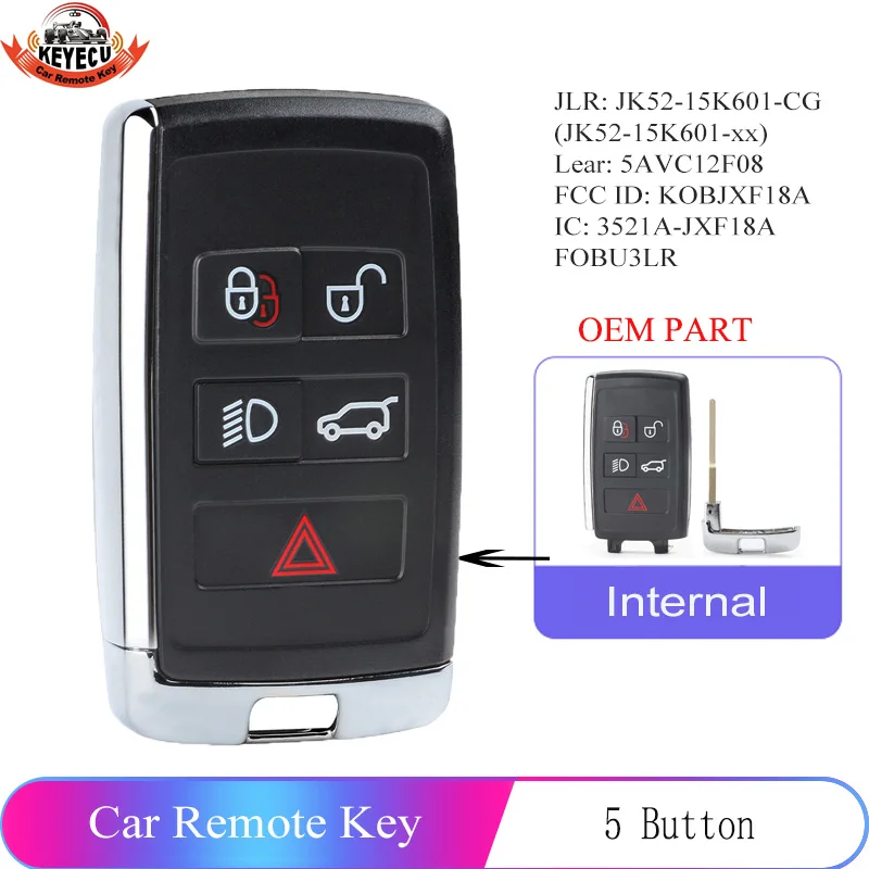 KEYECU OEM умный дистанционный ключ 315 МГц для Land Rover Ranger Discovery Velar 2018 2019 FCCID:
