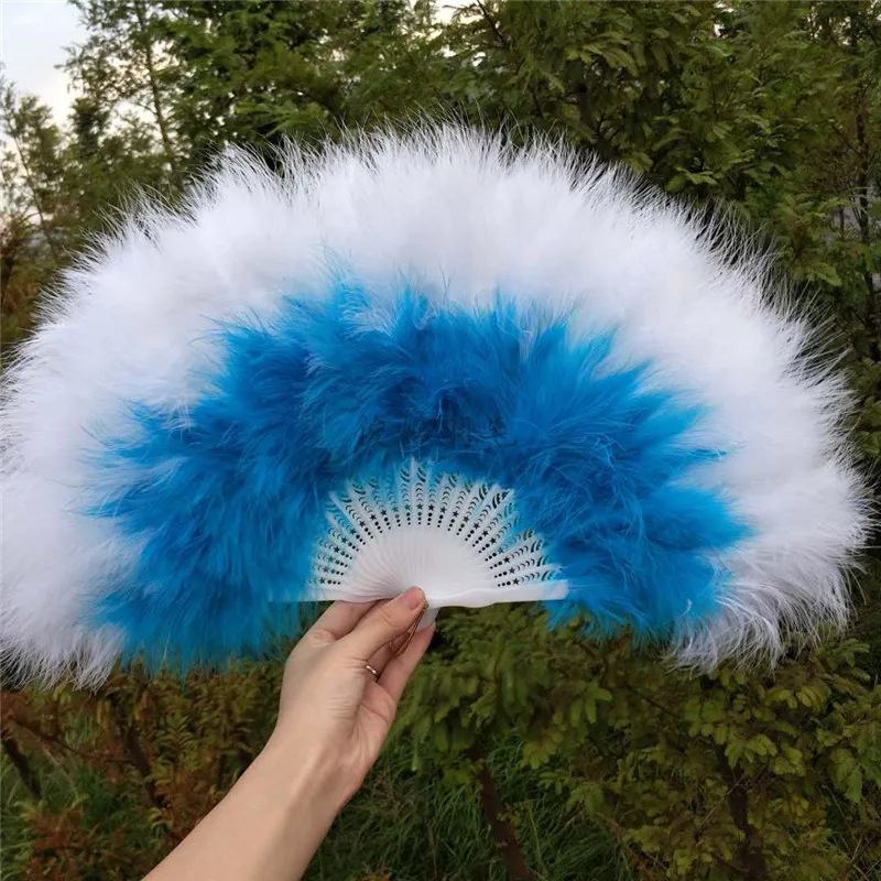 

Lolita Feather Folding Fan Japanese Sweet Fairy Girl Gradient Court Dance Hand Fan Art Craft Gift Wedding Party Decoration