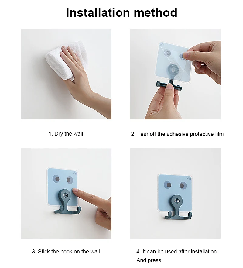 

Punch-free viscose hook bathroom cartoon wall hanging seamless small glue hook kitchen waterproof self-adhesive wall hook hookup
