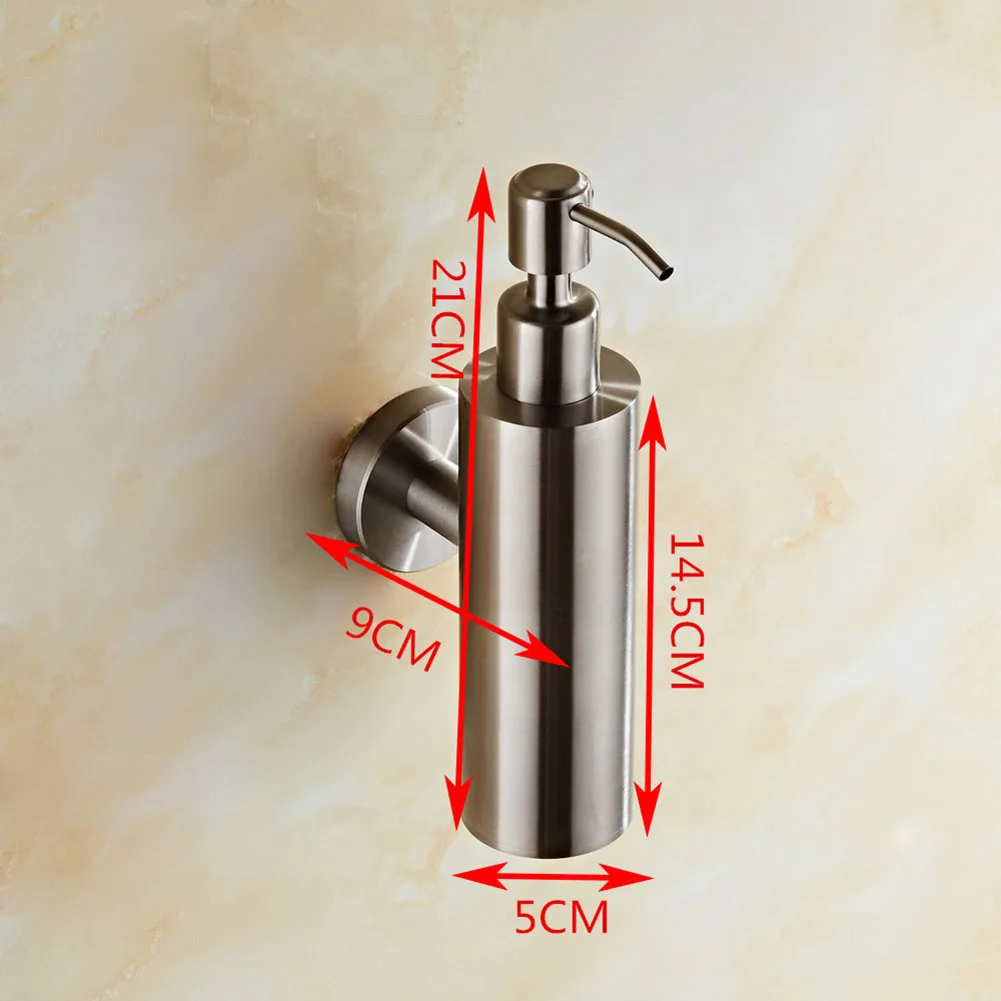 

200ml Wall Mounted Stainless Steel Lotion Pump Manual Soap Dispenser Shampoo Shower Gel Hand Soap Bottle Bathroom Supply
