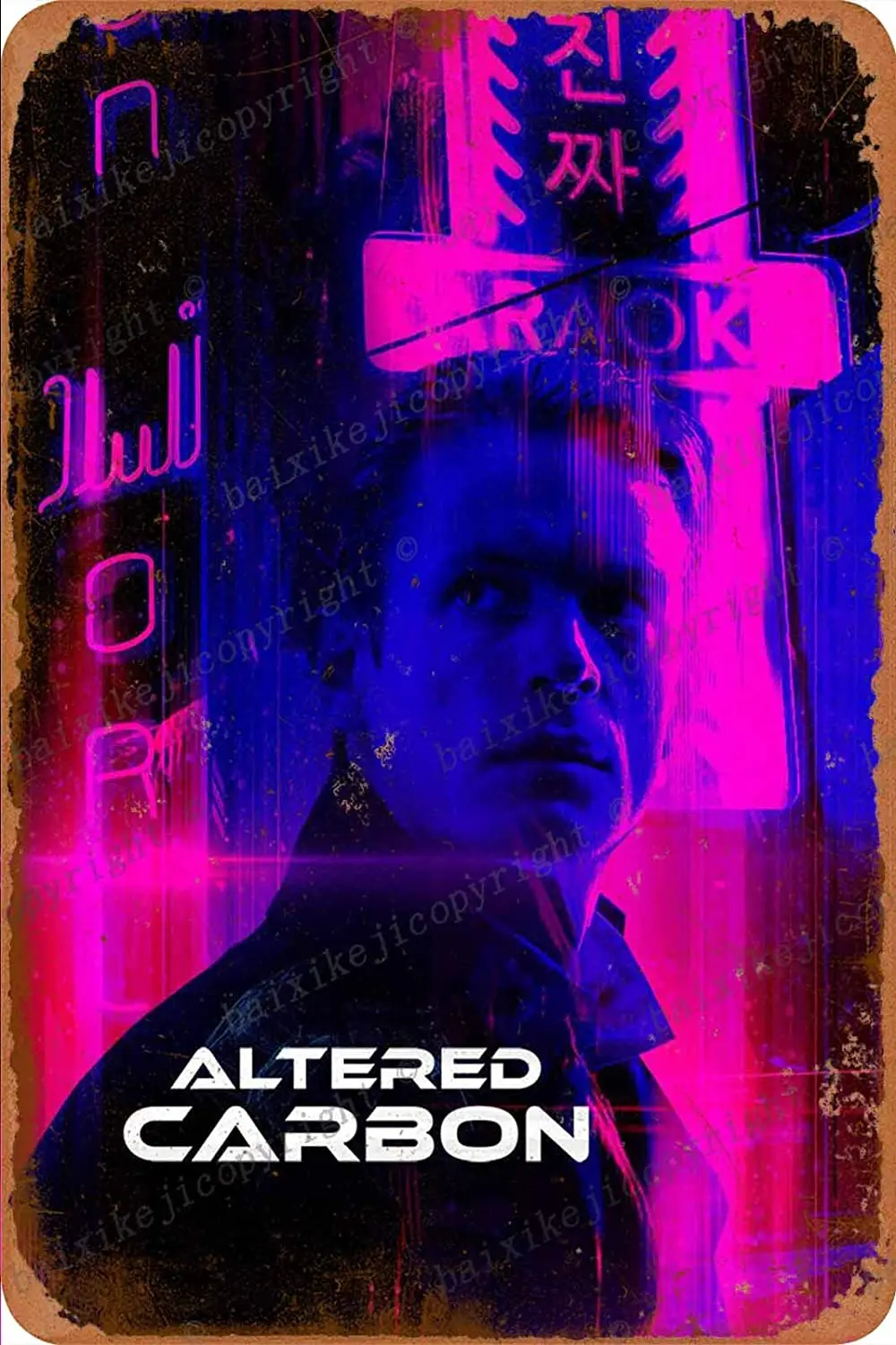 

Altered Carbon Tin Sign Vintage Metal Sign Poster Home Wall Decor Cafe Bar Pub Club Gift