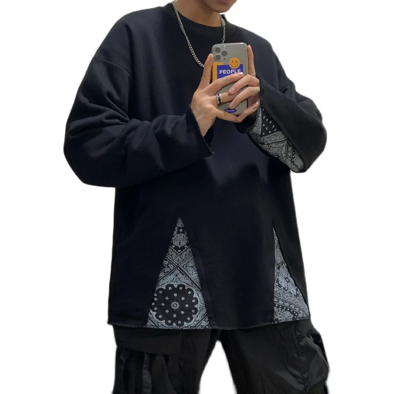 

2020 Korean Fashion Hip Hop Plus Size Patchwork Sweatshirt Ulzzang Kpop Couple Clothes Streetwear Autumn Oversized Pullover Men