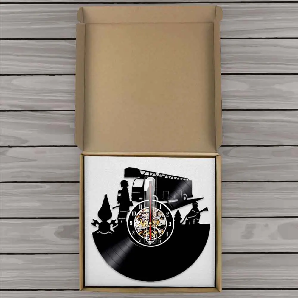 Часы для пожарных винтажные виниловые настенные часы пожарной машины