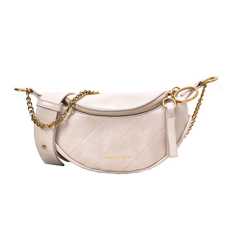White Waist pack Женская поясная сумка, модная поясная сумка из искусственной кожи, поясная сумка, роскошная брендовая хип-посылка, нагрудная сумка, женская сумка через плечо - Цвет: White Waist pack