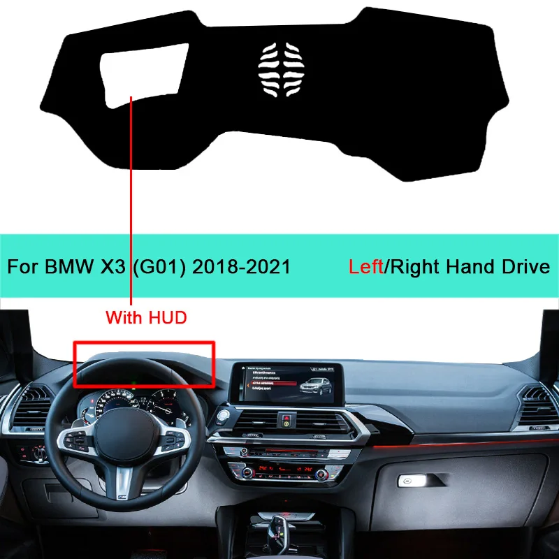 

Car Auto Inner Dashboard Cover Dash Mat Carpet Cushion For BMW X3 (G01) 2018 - 2020 2021 Sun Shade DashMat LHD Protector Anti-UV