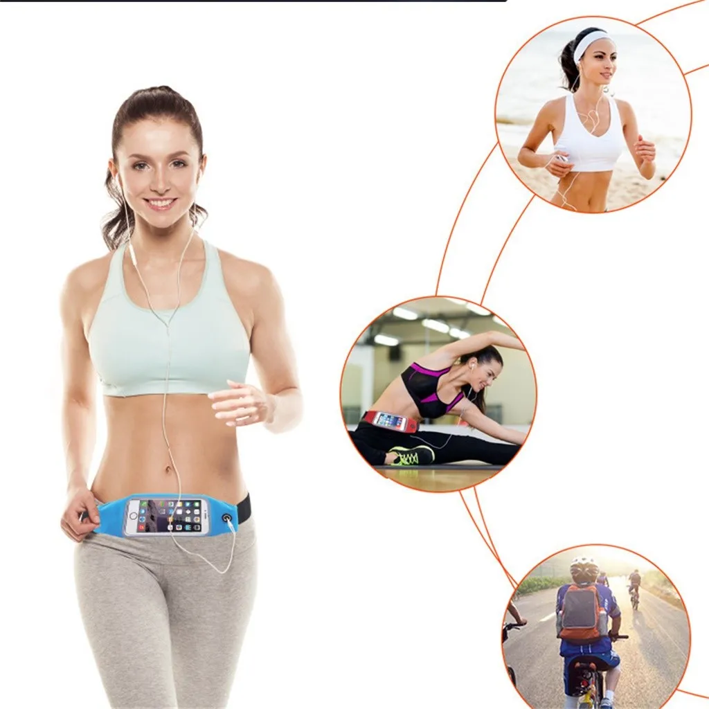 

5.5inch Sport Bum Belt Waist Pack Running Case Travel Zip Pouch Phone Pack Belt Sport Case Waterproof Fanny Pack Outdoor Tools