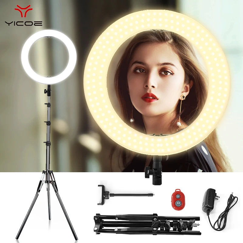 14-дюймовая светодиодная кольцевая лампа для фотосъемки подставка селфи с