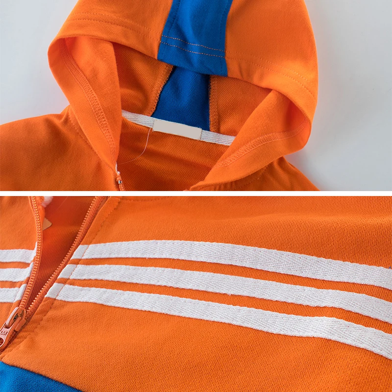 Спортивный комплект для мальчиков верхняя одежда с капюшоном лоскутные брюки в