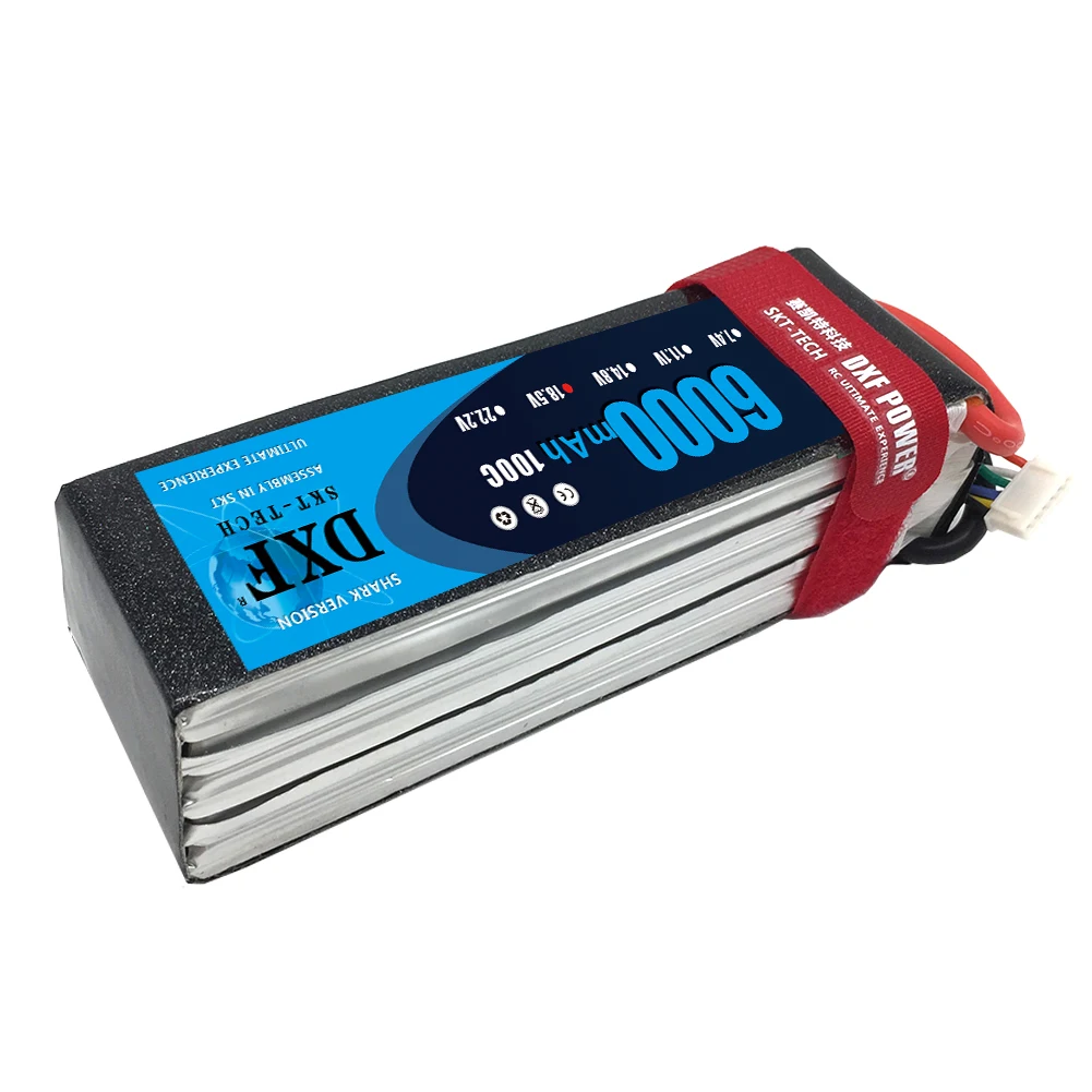 DXF Graphene Lipo 5S батарея 18 5 V 6000mAh 100C MAX 200C AKKU Batteria для радиоуправляемых вертолетов