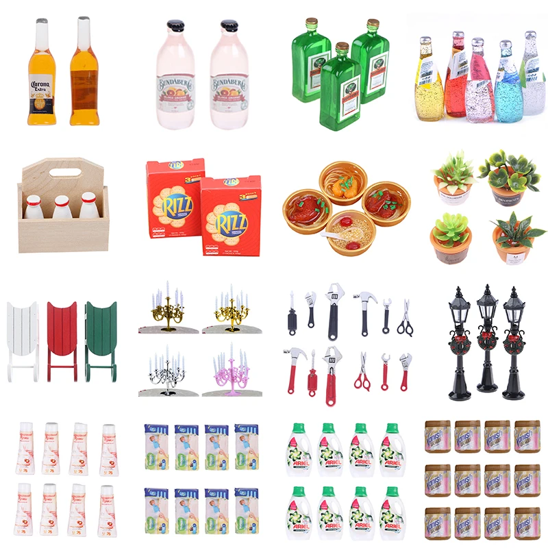 simulation dollhouse daily necessities doll house miniature food barbies doll lovers figures kitchen accessories christmas decor free global shipping