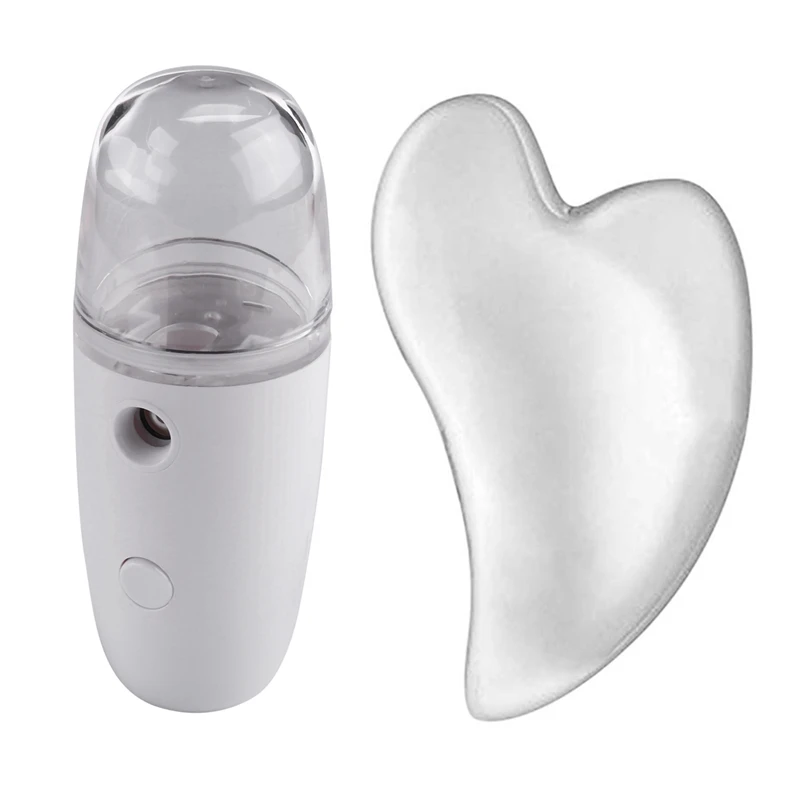 

Спрей для лица увлажняющий USB косметический инструмент с кристаллом Gua Sha инструмент для массажа для сверхгладкой кромки