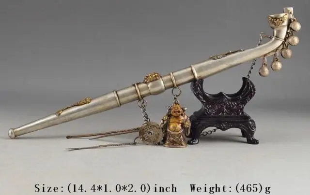 Старый Дедушка дядюшка медь латунь ремесло старый античный Тибет миао серебро